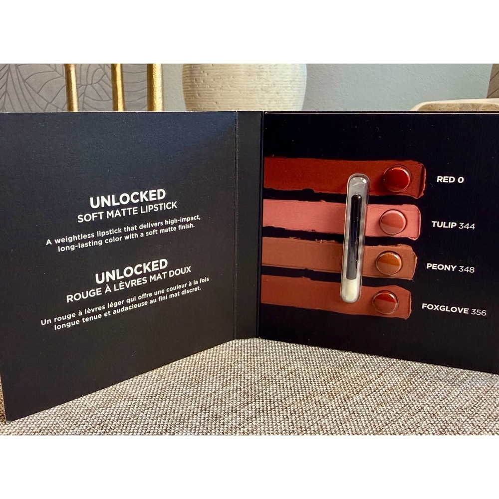 6 Hourglass Unlocked Soft Matte Lipstick Sample Cards New 24 Total Shade Samples - Picture 2 of 7
